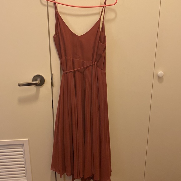 Aritiza Wilfred Beaune wrap dress dark blush, size XS - Picture 2 of 3